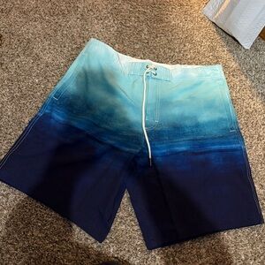 American Eagle Outfitters Gradient Blue Swim Shorts